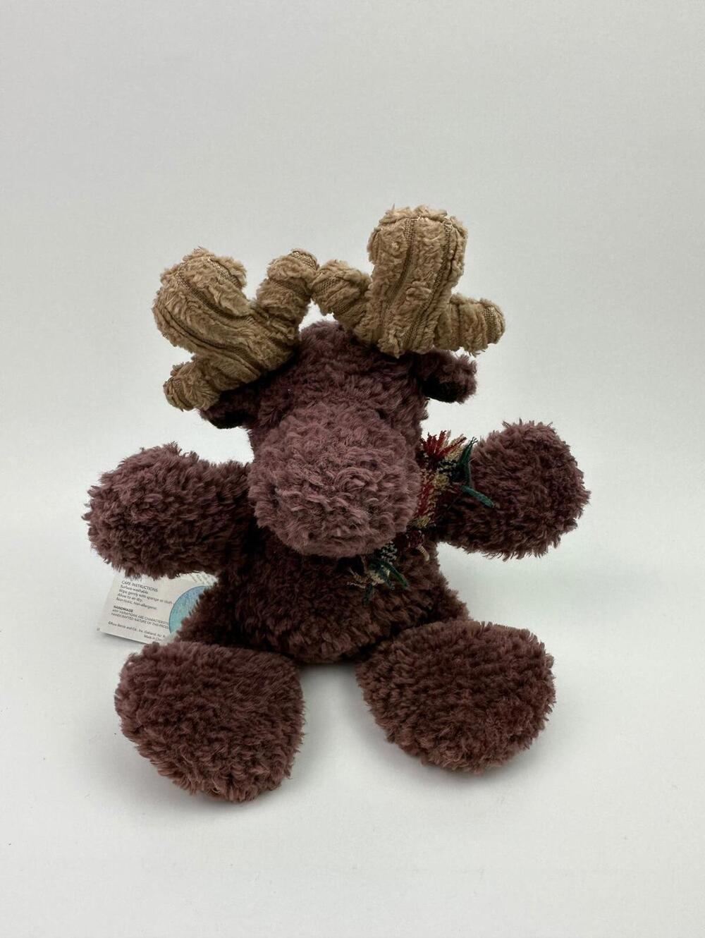 Russ Moose Stuffed Animal Plush “Antler” the Holiday Moose with Scarf (6 inch)